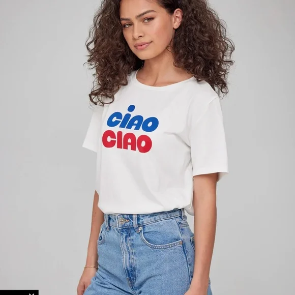 COPY - Evereve Lola Ciao Tee shirt CIAO BELLA! - Picture 2 of 2
